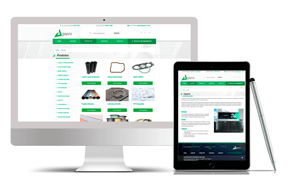 Página do Conteúdo site Agapro Página do Conteúdo site Agapro