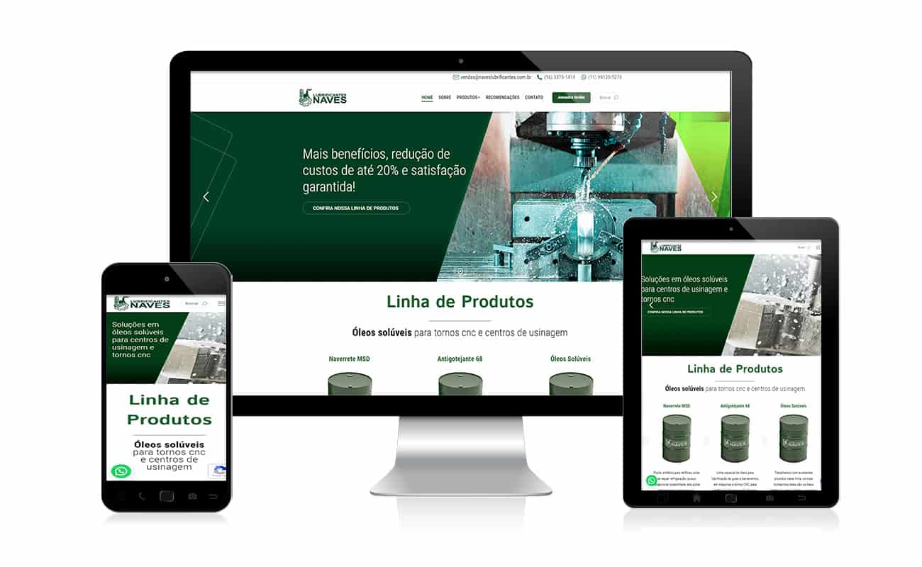 Criação de site para a empresa NAVES LUBRIFICANTES Criação de sites para a empresa NAVES LUBRIFICANTES